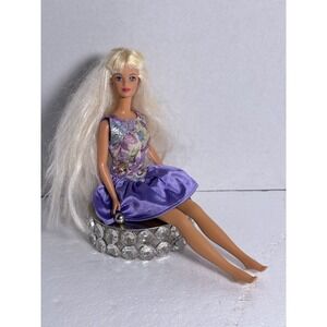 Mattel Late‎ 90's Early 2000's Barbie Doll, Blonde Hair Purple dress
